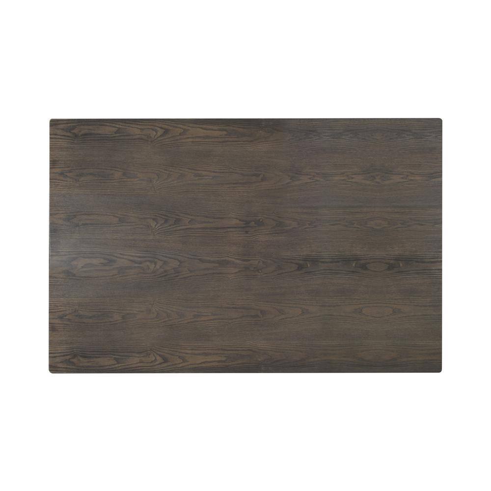 Julius Walnut Brown Solid Wood Rectangular Dining Table