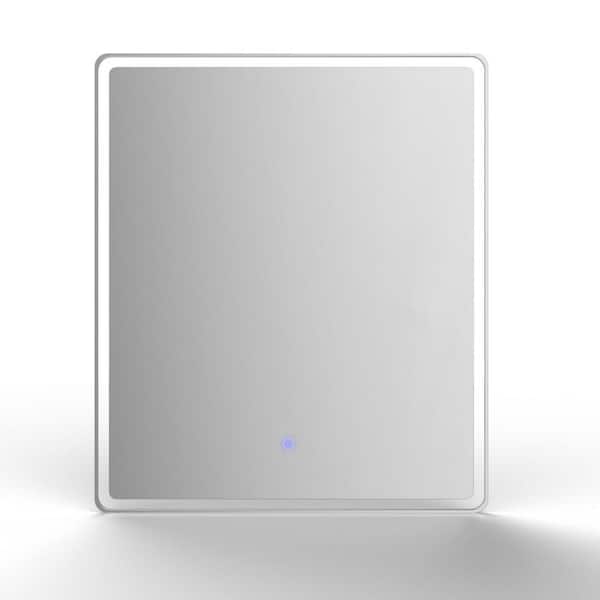 Velari 36 in W x 42 in H Rectangular Frameless Anti-Fog Led Round-Corner Wall Bathroom Vanity Mirror