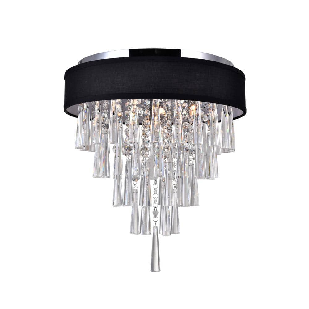 Franca 4 Light Drum Shade Flush Mount With Chrome Finish price history on PriceWatchPro