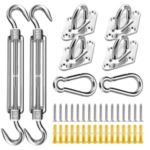 40-Piece 5 in. Stainless Steel Sunshade Hardware Kit for Sunshade Sails