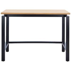 Embry 42 in. Brown/Black Wood Writing Desk