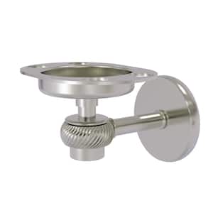 Satellite Orbit One Tumbler and Toothbrush Holder with Twisted Accents in Satin Nickel