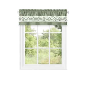 Paige Light Filtering Window Curtain Valance - 55 in. W x 13 in. L - Green