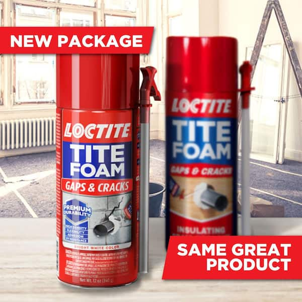 TITE FOAM Gaps and Cracks Spray Foam, Bright White, 12 oz. Can, Insulating Spray Foam Sealant