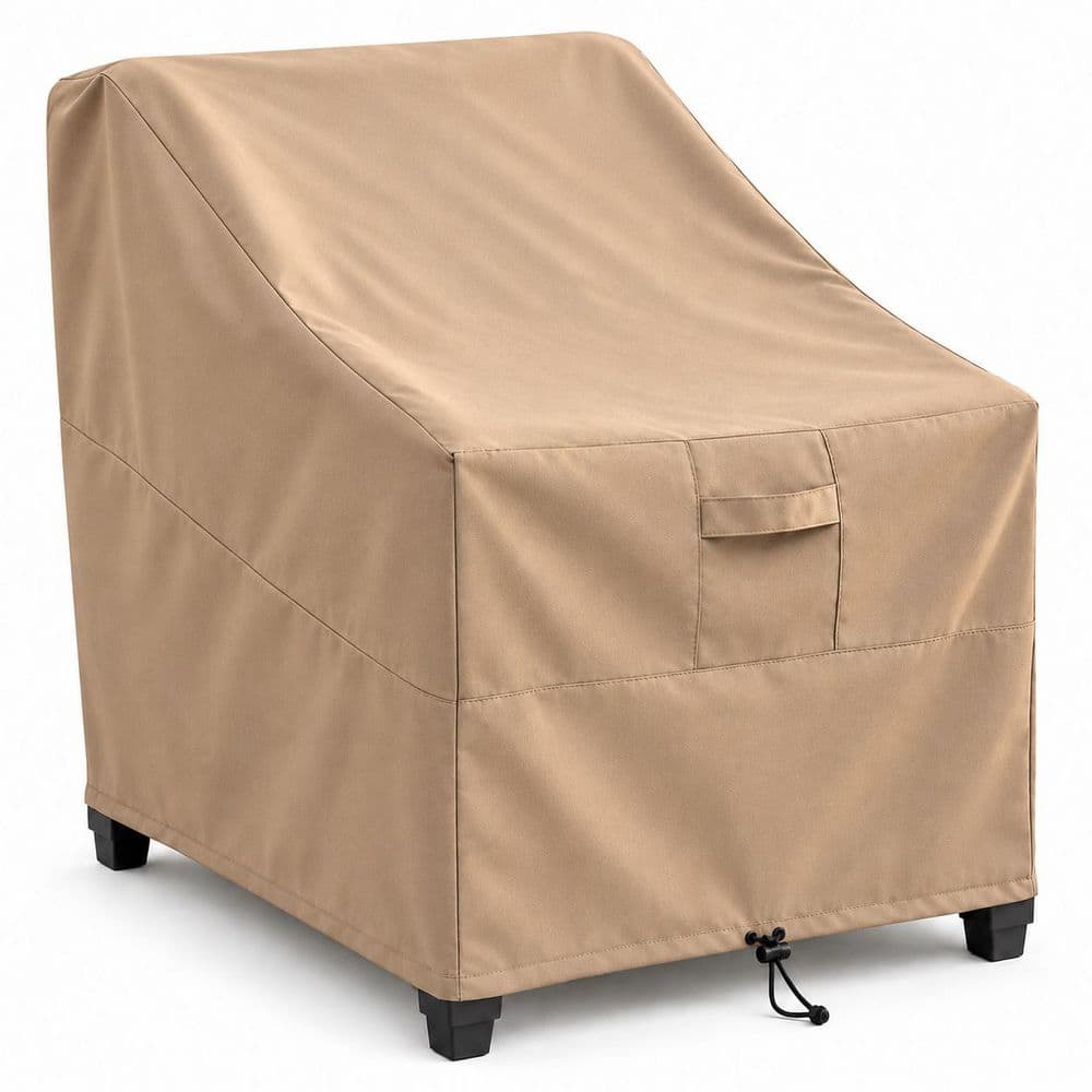 38 in. L x 36 in. H x 36 in. D, Brown Outdoor Patio Wide Chair Furniture Cover