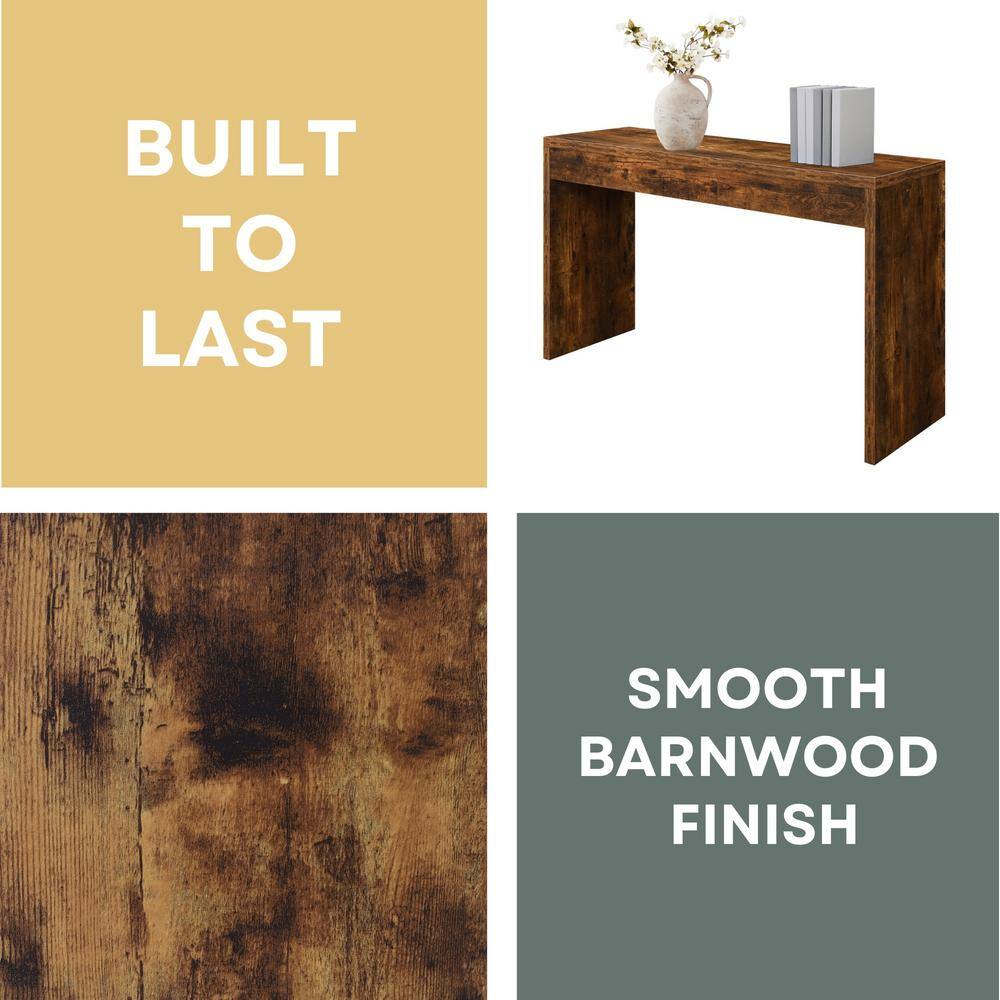 Barnwood 48'' Wood Console Table with Storage