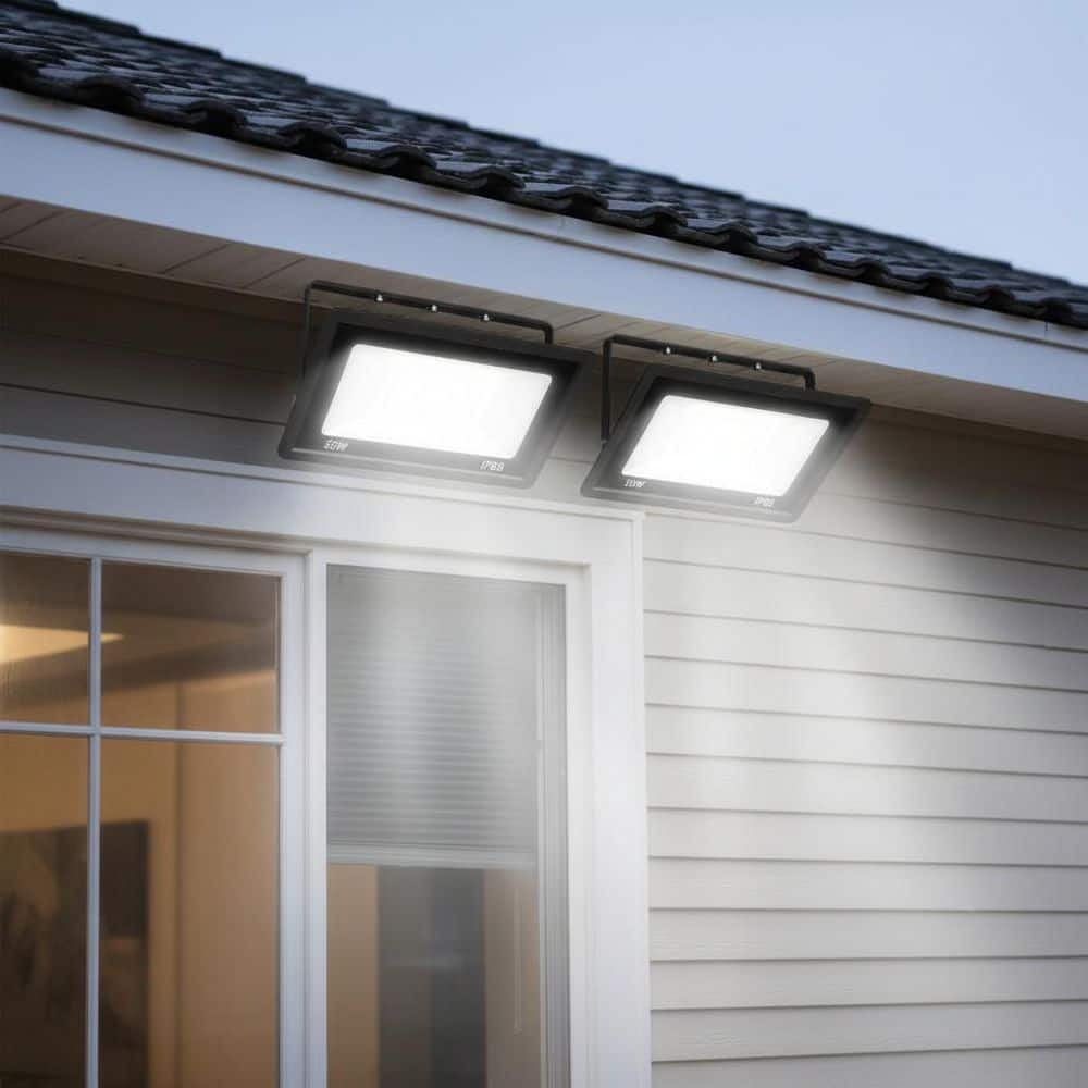 50W Plug-in Outdoor 2300 Lumen Integrated LED Flood Light with 9. 8FT Cord, IP66 Waterproof Dusk to Dawn Light for Yard price history on PriceWatchPro