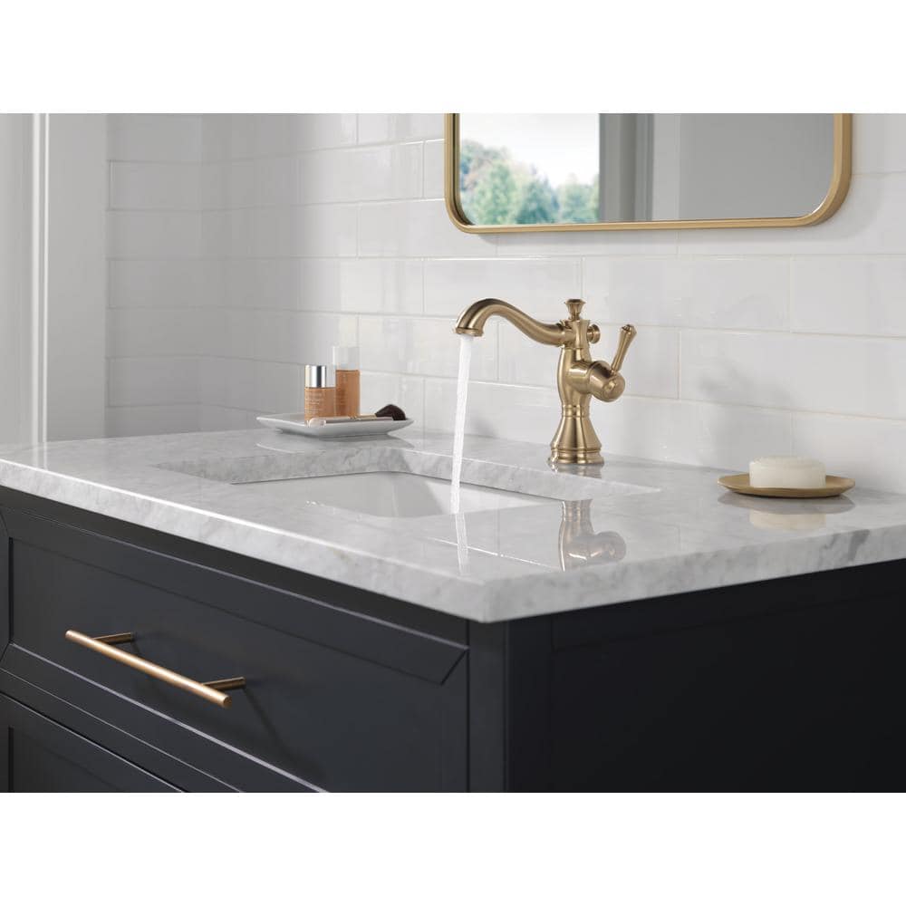 Champagne Bronze Single Handle Bathroom Faucet