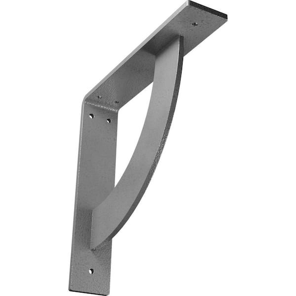 Ekena Millwork 2 in. x 10 in. x 10 in. Steel Hammered Gray Bulwark Bracket