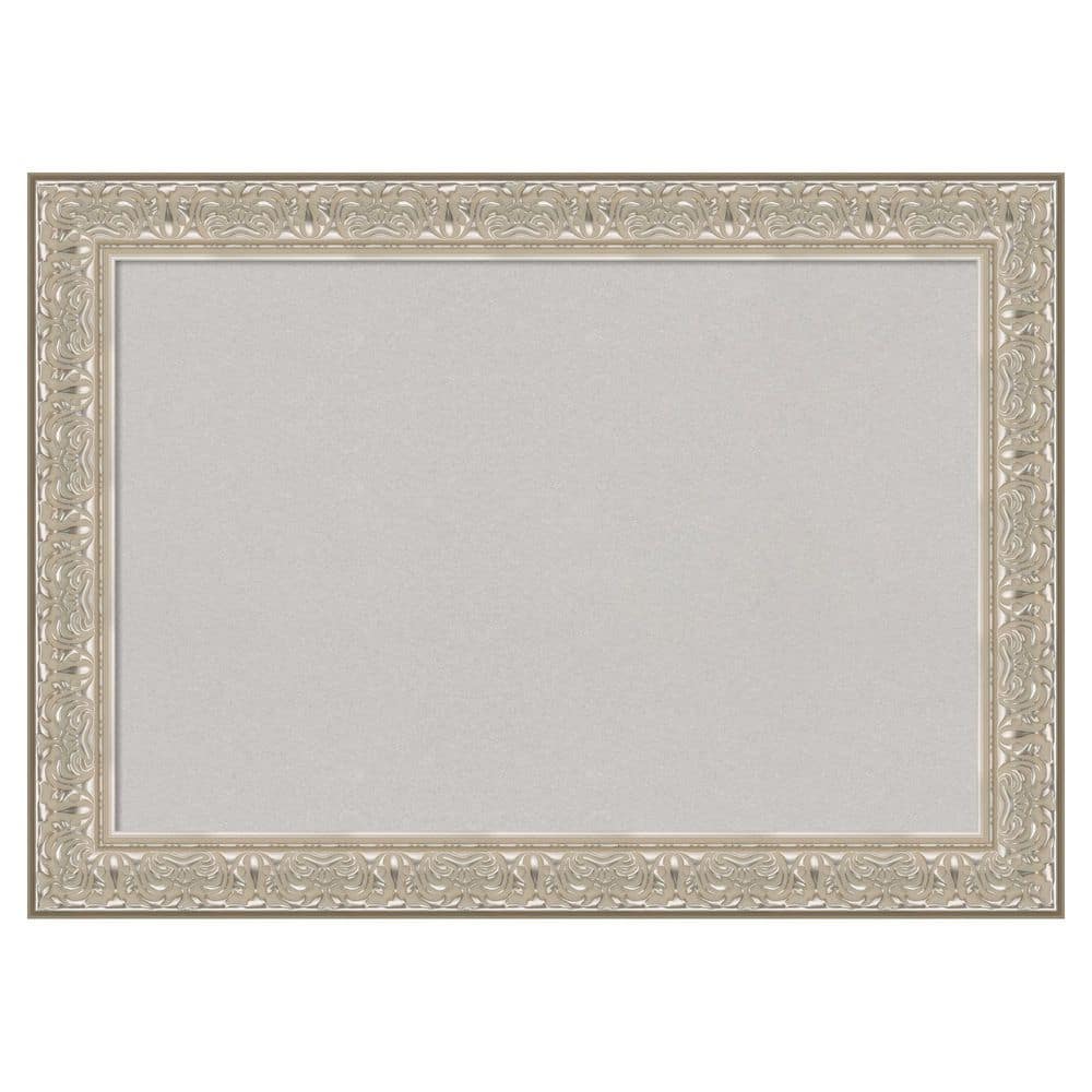 Luxe Silver Cream 43 in. x 31 in. Poly Framed Grey Cork Memo Board price history on PriceWatchPro