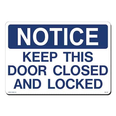 Keep Door/Gate Closed Sign - Stock Signs - Signage - The Home Depot