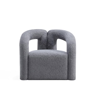 Darian Grey Modern Boucle Fabric Upholstered Accent Chair