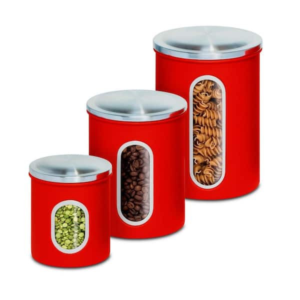 Honey Can Do Metal Storage Canisters 3, Metal Storage Canisters