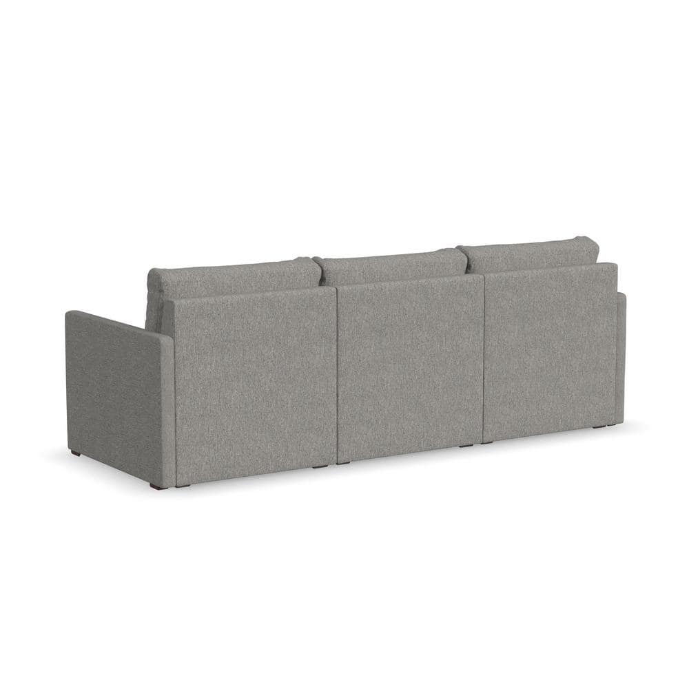 Pebble Dark Gray Fabric Lawson Sofa with Reversible Cushions