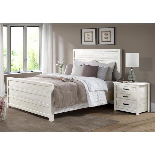 Camaflexi Carmel 3-Drawer Antique White Nightstand