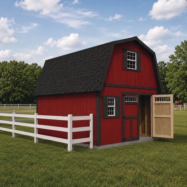 Best Barns Handcrafted Homestead XL 16 ft. x 20 ft. Two-Story Wood