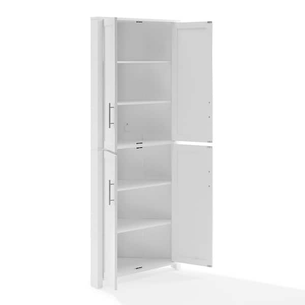 CROSLEY FURNITURE Savannah White Faux Wood 28.13 in. Pantry