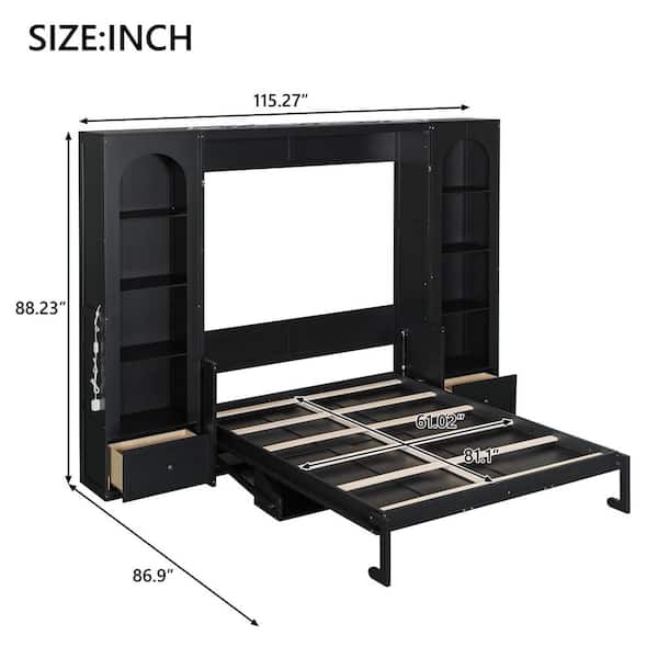 Harper & Bright Designs Murphy Bed - Thumbnail 5