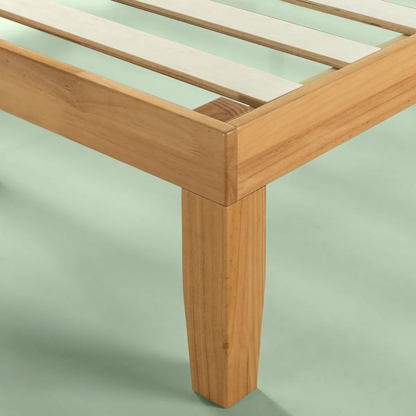 Zinus Moiz 14 In Wood Platform Bed, Sleeplanner 14 Inch Rustic Wood Queen Platform Bed Frame