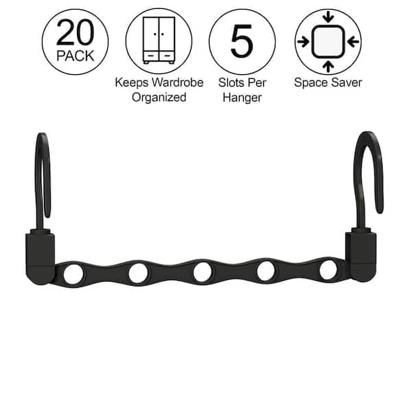Space Saving Hangers, Choose Your Quantity From the Drop-down, Magic Hangers,  Sturdy Black Plastic Space Saving Hangers, Closet Organizers 