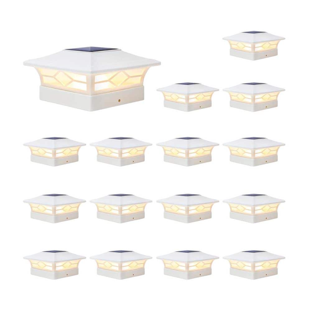 4 x 4 Solar Fence Post Cap Lights Waterproof Outdoor Deck Lighting Warm/Cool White Decorative Garden Pathway 12-Pack price history on PriceWatchPro