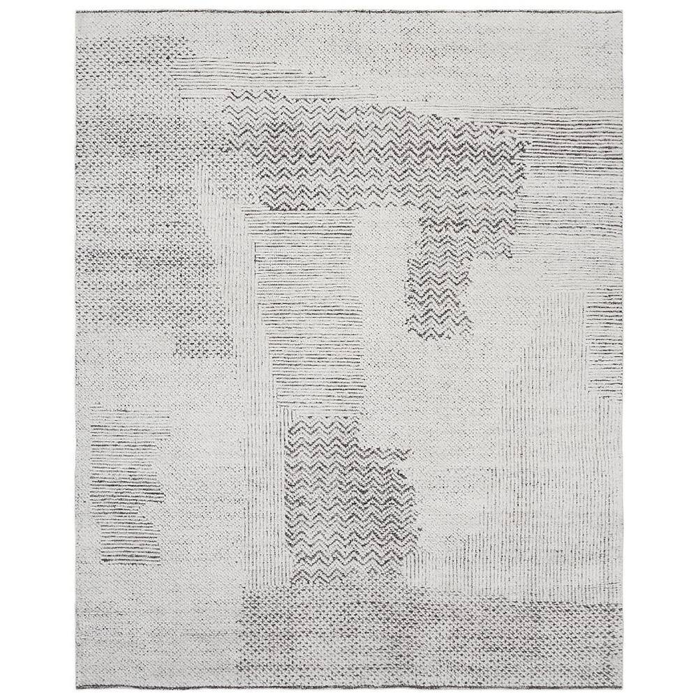 Ivory 9 ft. x 12 ft. Area Rug Hand Knotted Wool Modern Winter Rug