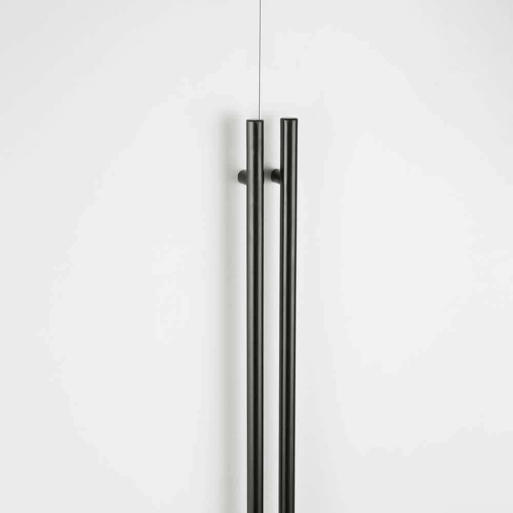 White MDF Freestanding Wardrobe Closet with Black Handles