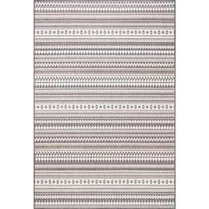 Teofila Gray Doormat 2 ft. x 3 ft.  Indoor/Outdoor Patio Area Rug