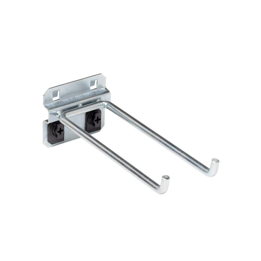 5-3/4 in. Double Rod 80 Degree Bend 1/4 in. Dia Zinc Plated Steel Pegboard Hook for LocBoard (5-Pack) price history on PriceWatchPro