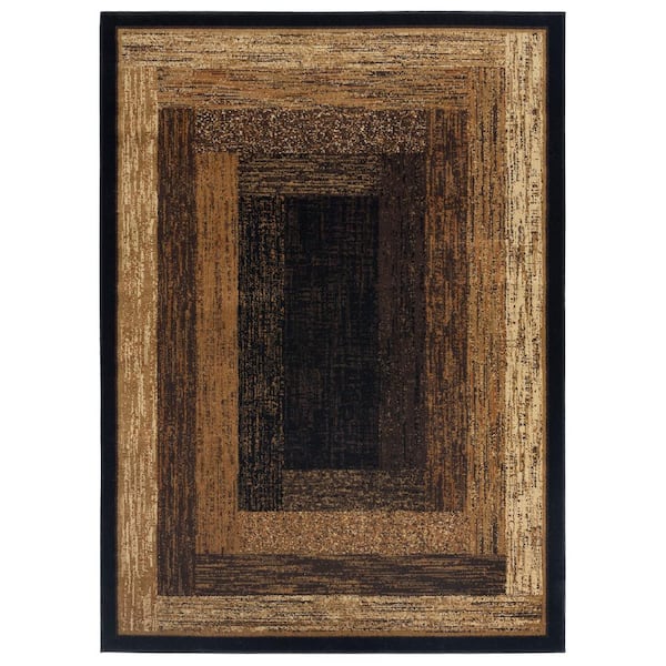 Home Dynamix Royalty Vega Black/Beige 9 ft. x 12 ft. Geometric Area Rug