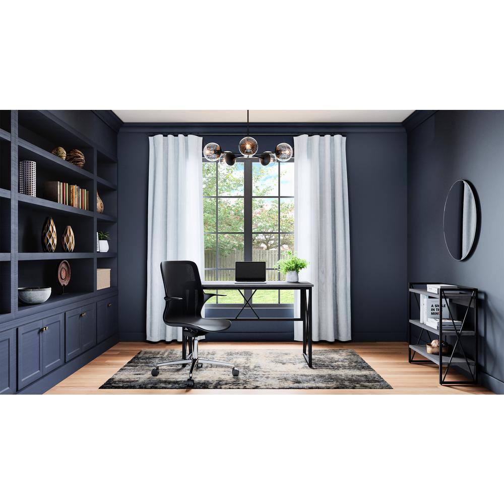 Herringbone Matte Black 48" Collapsible X Writing Desk
