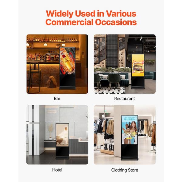 SKYSHALO 55 in. Digital Signage Display, Touchscreen Digital Kiosk