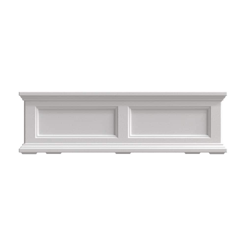 White 36" Traditional Resin Self-Watering Window Box Planter