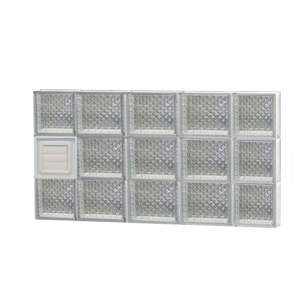 34.75 in. x 17.25 in. x 3.125 in. Frameless Diamond Pattern Glass Block Window with Dryer Vent price history on PriceWatchPro