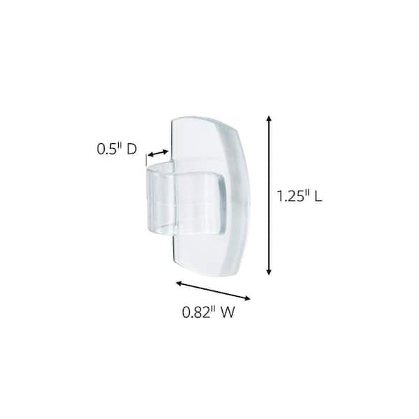 Small Clear Round Cord Clips (2-Pack) (20 Hooks, 24 Strips)