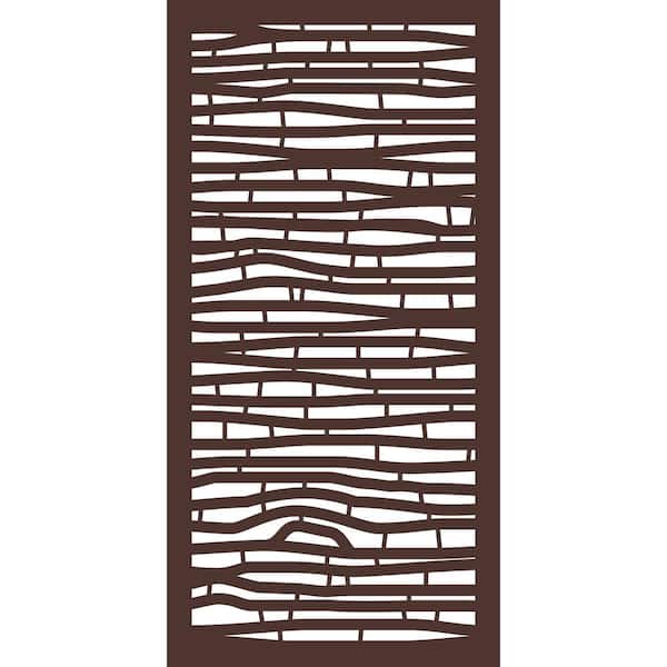 OUTDECO 5/16 in. x 24 in. x 48 in. Bungalow Modular Hardwood Composite Decorative Fence Panel