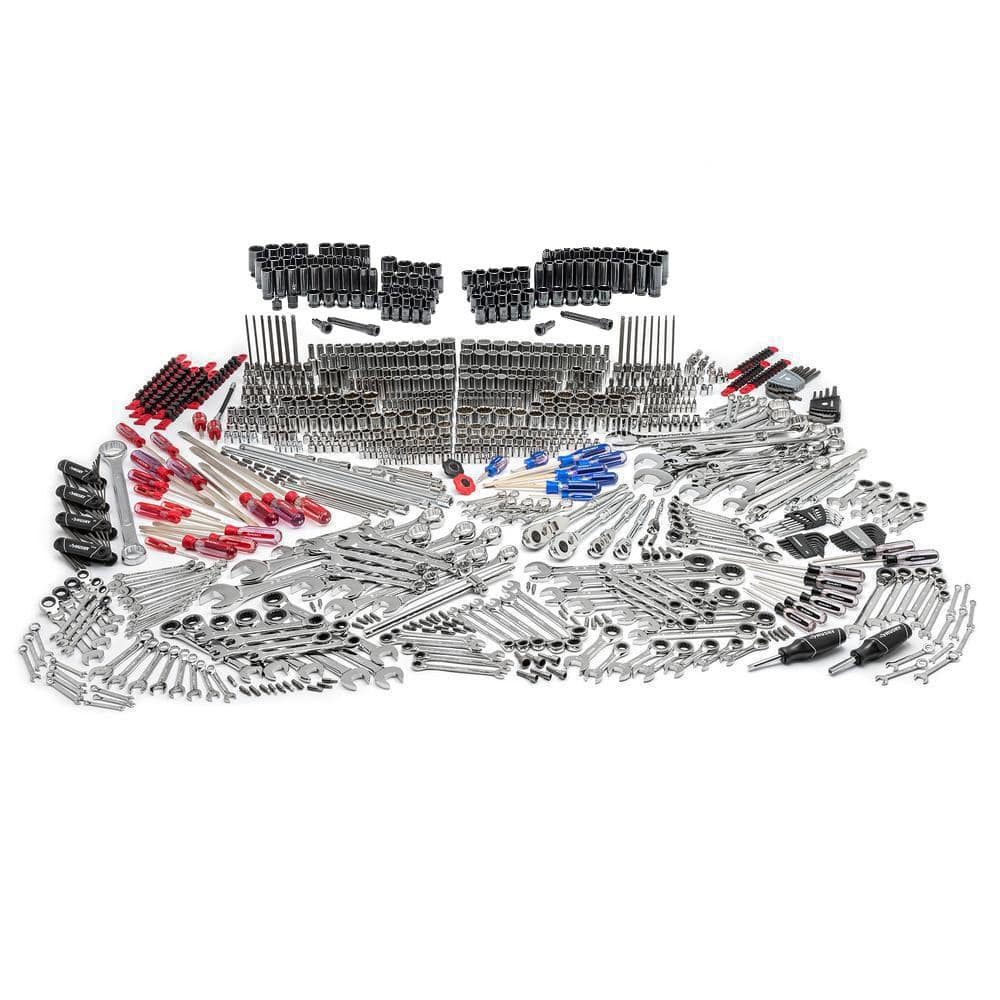 1/4 in., 3/8 in., and 1/2 in. Drive Master Mechanics Tool Set with Impact S