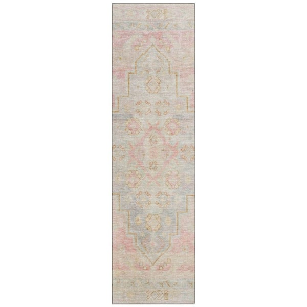 Chantille Machine Washable Indoor/Outdoor Abstract ACN1918 Pink 2 ft. 3 in. x 7 ft. 6 in. Runner Rug