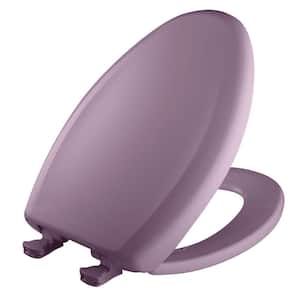 Slow Close STA-TITE Elongated Closed Front Toilet Seat in Lilac