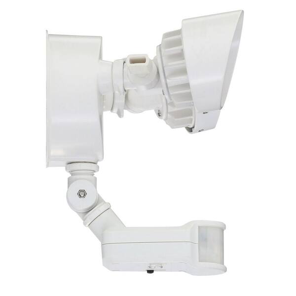 Lithonia Lighting 180 Degree White, Olf Outdoor Led Security Flood Light With Motion Sensor