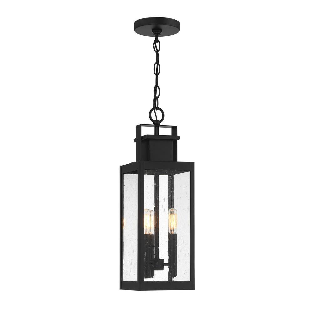Savoy House Ascott 20 in. 3-Light Matte Black Outdoor Pendant