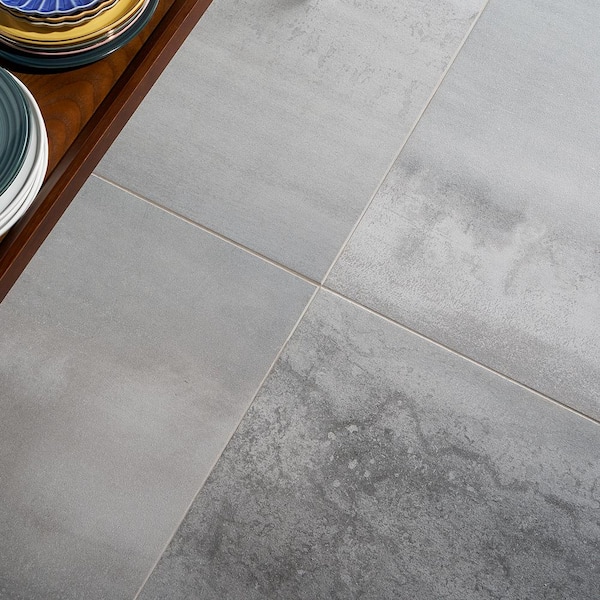 Hempstead Silver 23.62 in. x 23.62 in. Matte Porcelain Floor and Wall Tile (11.62 sq. ft./Case)