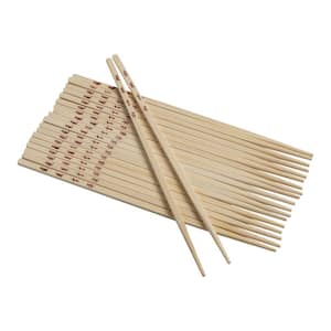 Reusable Burnished Bamboo Chopsticks Set, 10-Pairs