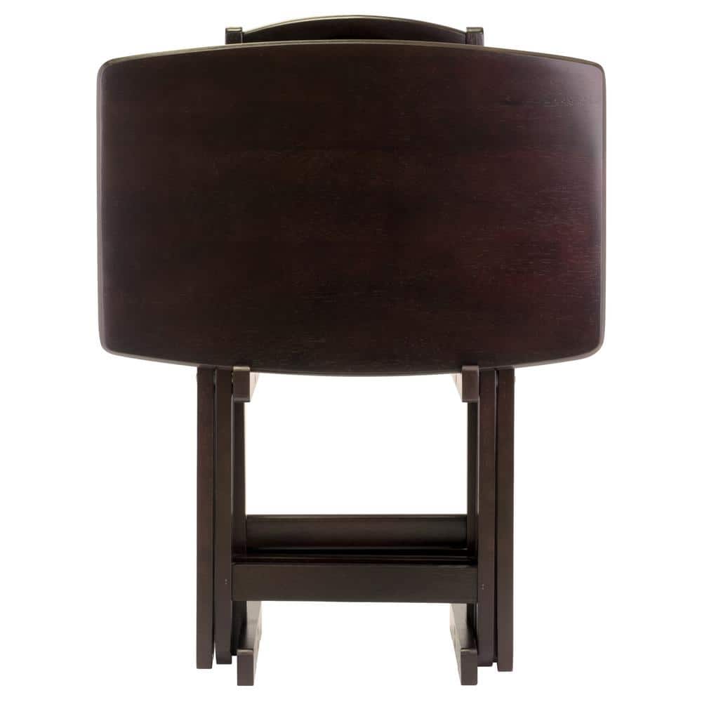 Dylan Espresso Wood 5-Piece Snack Table Set