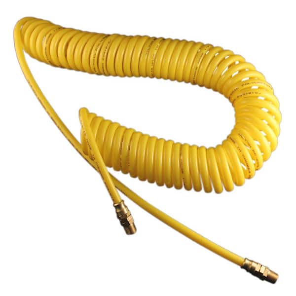 20ft POLYURETHANE RE COIL AIR HOSE Fittings Recoil with 1/2'' Swivel 