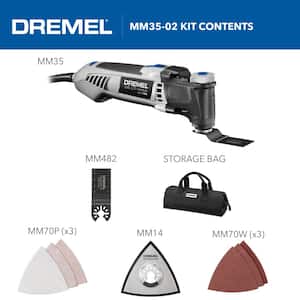 Multi-Max MM35 3.5 Amp Variable Speed Corded Oscillating Multi-Tool Kit with 8 Accessories and Storage Bag