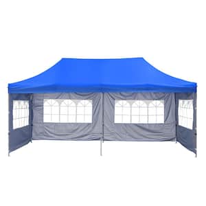 10 ft. x 20 ft. Blue Outdoor Instant Canopy Tent with Wheeled Storage Bag