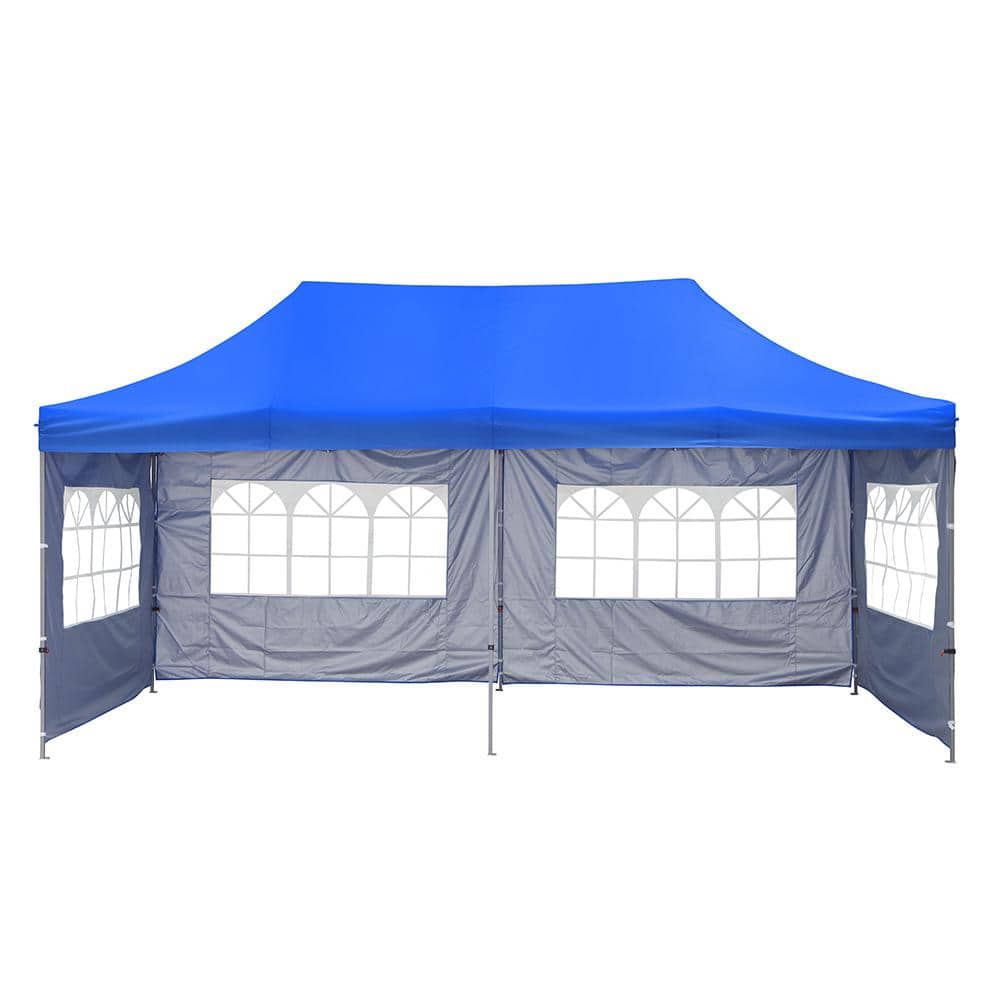 10 ft. x 20 ft. Blue Outdoor Canopy Tent with Wheeled Carrying Bag