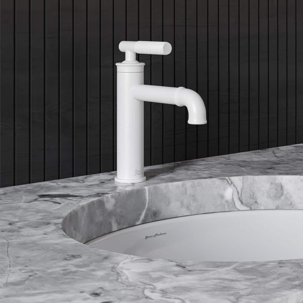 Matte White Nickel Single-Handle Bathroom Faucet