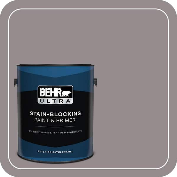 BEHR ULTRA 1 gal. #T18-03 Graylac Satin Enamel Exterior Paint & Primer